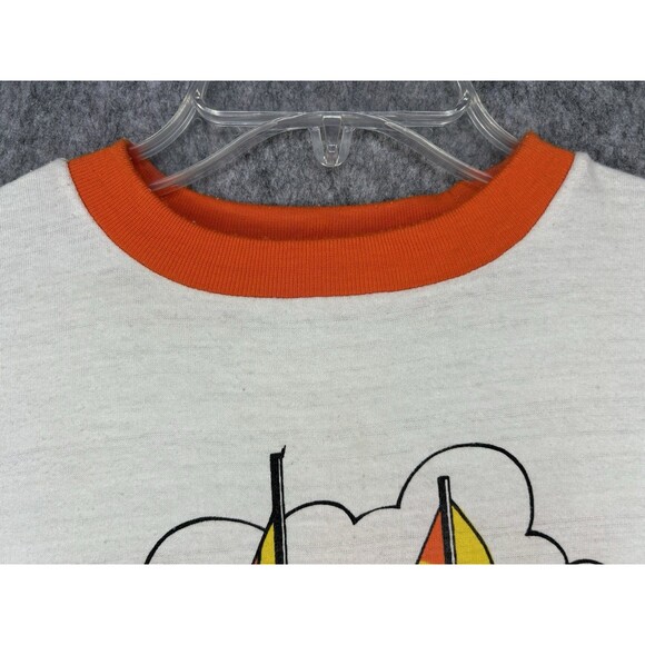 VTG El Tigre Sailing Ringer Men’s S Shirt Advertising Double Sided Single Stitch - Picture 4 of 11